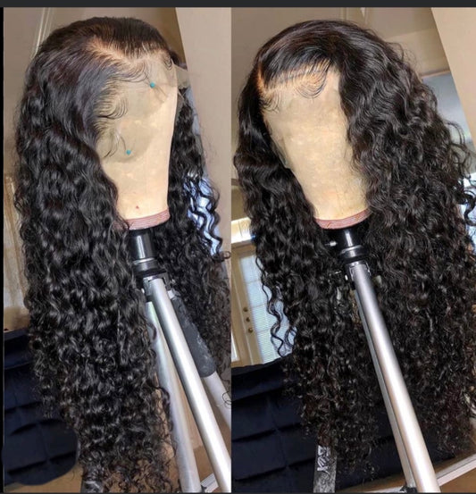 13x4 HD Waterwave Wig 24in - Natural Black