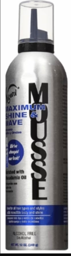 Vigorol Mousse Maximum Shine & Wave 12oz